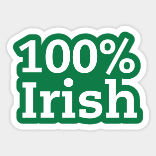 100% Irish Sticker